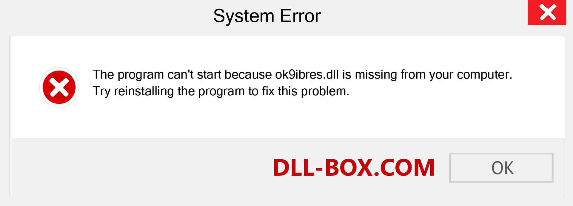  ok9ibres.dll file is missing?. Download for Windows 7, 8, 10 - Fix  ok9ibres dll Missing Error on Windows, photos, images